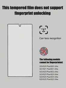 五合一钢化玻璃屏幕保护膜+摄像头镜头保护膜，防水、防指纹、防摔、防刮、防碰撞、防偷窥，适用于三星 Galaxy S21FE/S23FE/A54/A15/A31/A34/A35/A55/M53/M54/M55/A17/A07 - 無色 - 查看 7