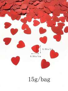15g/10mm 金属箔心形五彩纸屑闪光心形亮片情人节结婚周年派对家居餐桌装饰照片展台背景 - 彩色 - 查看 2