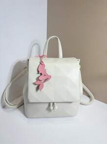 1pc PU Minimalist Elegant Cute Cartoon Mermaid Shape Crossbody Bag, Shoulder Bag, Handbag, Tote Bag, Suitable For Couples, Students, Work, Daily Use, Travel, Gift For Girlfriend, Wife, Kids Birthday