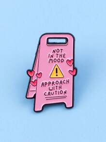 1PC Pink Roadblock Badge Unique Zinc Alloy Accessory Pin Suitable As A Holiday Gift For Friends - DL010 - View 5