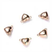 8pcs Heart-Shaped Magnetic Clasp Zinc Alloy Jewelry Accessories, Suitable For Bracelet And Necklace DIY Decoration