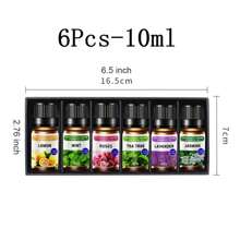 Kit de Aromaterapia de 6 en 1 con Aceites Esenciales - Mezclas para Difusor para el Hogar, Oficina y Meditación - 100% Natural - Negro - Ver 5