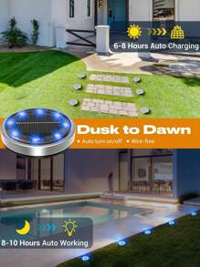 Outdoor Solar Ground Lights, Solar Path Lights, Solar Lawn Lights, Solar Garden Lights, Solar Walkway Lights, Solar Lighting, IP65 Waterproof Ambient Lights, Suitable For Courtyards, Villas, Sheds, Gardens, Terraces, Parties, Picnics, Halloween Festivals, And Other Lighting Applications.