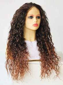 30# Dyed Fiber Lace Front Wig, Small Curls - Two-Tone - View 3