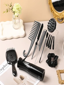 15 Piece Hair Styling Brush, 1/12/13 Piece Hair Combs, Pointed Tail Combs, Rat Tail Combs, Edge Brushes, Hair Brushes, High-Pressure Spray, Hairpins, Hair Rings, Wide Tooth Combs, Bath Caps, Hair Braiders, Suitable For All Kinds Of Hair Styles