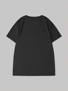 超大号黑色向日葵 T 恤，带有向日葵花卉、蝴蝶和约翰福音 3:16 草书英文圣经文本，适合所有年龄段男女的基督教信仰信徒休闲 T 恤，适合海滩和日常穿着 - 黑色 - 查看 5