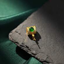 1 件装金色翡翠佛像观音扣吊坠项链坠玉坠通用瓜子扣 - 彩色 - 查看 1