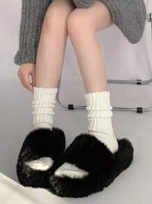 1 Pair/2 Pairs/3 Pairs Multi-Color Women Over-The-Knee Socks, College Style Mid-Calf Socks, For Everyday Wear - Multicolor - View 12