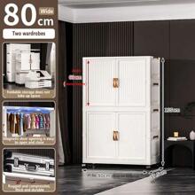 5/4/3/2/1 Layer No-Assembly Storage Cabinet, Children's Wardrobe, Bedroom Collapsible Simple Clothing Cabinet For Rental Home, Baby Organizer - Solid Color - View 21