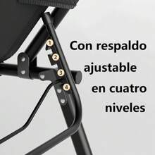 Cama Plegable Portátil Individual para Acampar Camping Exteriores, Catres Plegables para Dormir Adultos, con Cojines y Almohadas, 4 Posiciones Ajustables, para Interiores/Hogar/Oficina/Playa - 1 - Ver 8