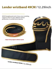 Gants de boxe arts martiaux pour hommes et femmes, gants de sport hybrides MMA à paume ouverte, poing épais pour l'entraînement au combat, la boxe, le Muay Thai, le sac de frappe et le kickboxing