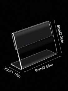 10/5Pcs Acrylic Price Tag Holders - L-Shaped Transparent Sign Display Stands For Labels, Water-Resistant, Ideal For Office & Dining Settings