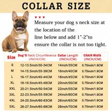 Strong Stainless Steel Dog Collar Choke With Buckle Lock Golden Cuban Link Chain Training Collar For Pets Metal Necklace