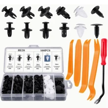 725 piezas/Caja Grapas de plástico de repuesto para automóviles para paneles de puertas, parachoques y caja de almacenamiento con remaches de expansión