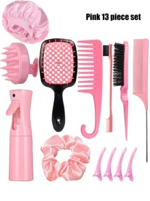 15 Piece Hair Styling Brush, 1/12/13 Piece Hair Combs, Pointed Tail Combs, Rat Tail Combs, Edge Brushes, Hair Brushes, High-Pressure Spray, Hairpins, Hair Rings, Wide Tooth Combs, Bath Caps, Hair Braiders, Suitable For All Kinds Of Hair Styles