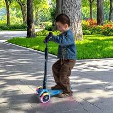 Scooter Patinete Para Niños 3 Ruedas Luces Led Jugue - Azul - Ver 6