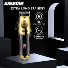 WEEME 3-Piece Professional Gold-Color Men's Grooming Kit: Electric Shaver And Trimmer Combo, Precise Haircut And Shave, Stylish Gold Design, Suitable For Hair, Beard And Face Trimming, USB Rechargeable, Powerful Battery, Lightweight And Convenient For Home And Travel, Ideal Personal Care Tool And Gift