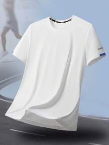 Men's Outdoor Sports T-Shirt, Casual Loose Fit Short Sleeve Tee For Spring/Summer, Comfortable For Outdoor Activities, Suitable For Tennis, Golf, Field Hockey, Equestrian - Black - View 4