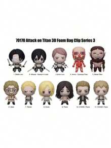 Crunchyroll 1/2PCS  Officially Licensed 3D Cartoon Anime Characters Series Mystery Bulk Bag Clip Keychain Random One Or Other Characters For Friends As Birthday And Anniversary Gifts - Multicolor - View 7