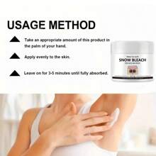 Crema blanqueadora que contiene glicerina, acetamida NP, ácido ascórbico, tocoferol, niacinamida, apta para todas las áreas faciales y corporales - axilas, rodillas, cuello, manos, ilumina y hidrata la piel.