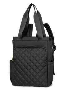 Ransel Wanita Warna Polos Multifungsi Kapasitas Besar, Ransel Pelajar Kasual Minimalis, Tas Bahu Minimalis Gaya Kuliah, Tas Tangan, Ransel Multifungsi, Cocok Untuk Sekolah, Universitas, SMP, SMA, Perjalanan, Kantor, dan Acara Lainnya. - Hitam - View 6