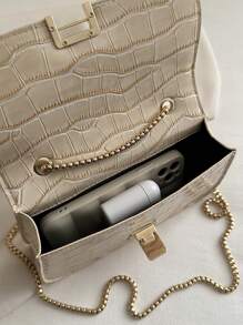 Modische, vielseitige Umhängetasche mit Klappe und Kette für den Stadtverkehr