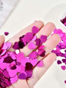 15g/10mm 金属箔心形五彩纸屑闪光心形亮片情人节结婚周年派对家居餐桌装饰照片展台背景 - 彩色 - 查看 5