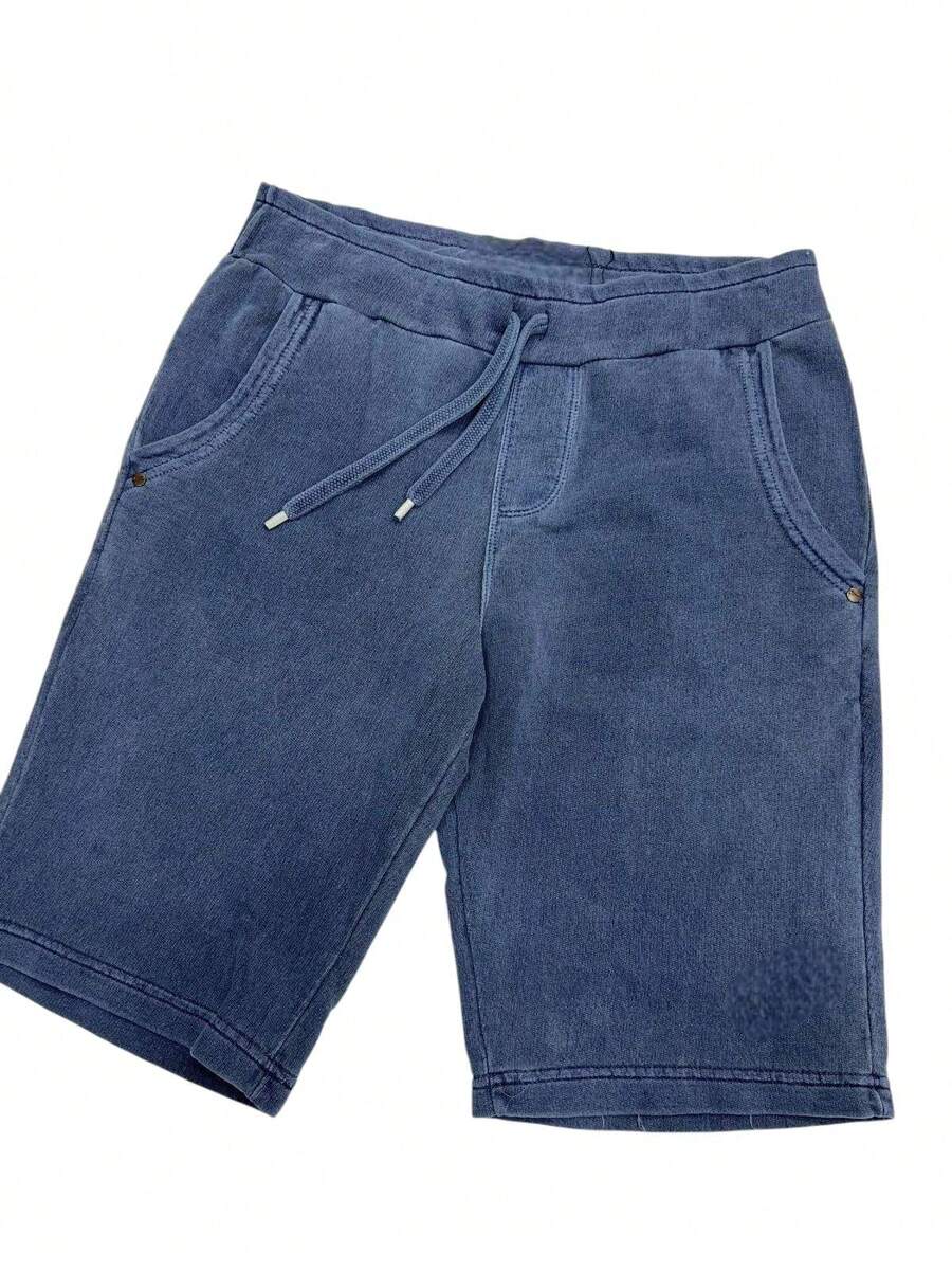 Men's Washed Sweat Shorts - Dark Wash - View 1