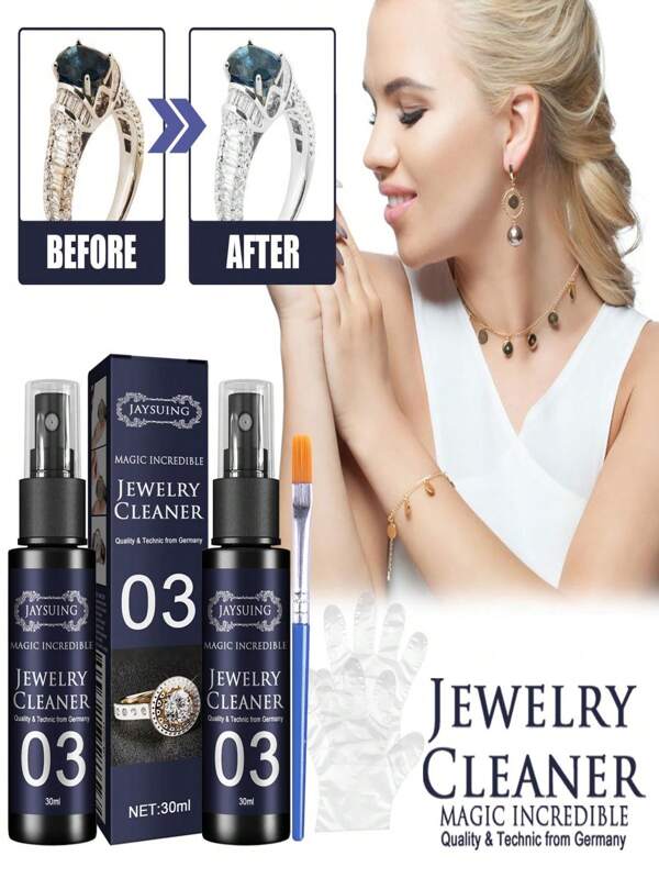 Jewelry Cleaner Watch Diamond Ring Cleaning Derusting Decontamination Dial Maintenance Cleaning Gold (New And Old Random Delivery) (Better Effect After Spraying For 30 Minutes)
