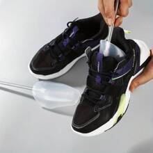 1 对可调节塑料鞋撑，适用于男士和女士，自动扩展，不变形鞋子定型器 - 白色 - 查看 3