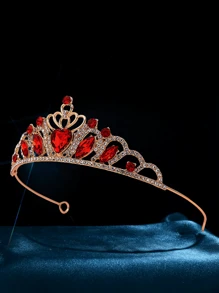 1 Pc Bridal Crown Heart Headdress Rhinestones Wedding For The Headpiece Women Bride Tiara