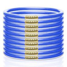 10 件/套柔软硅胶闪光果冻手镯女式 - 闪亮时尚手镯女式 - 彩色 - 查看 13