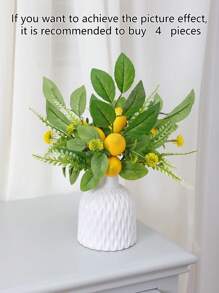 1 bos van 28 inch (H) gesimuleerde citroentakjes voor thuis, woonkamer, etalage, feesttafeldecoratie