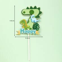 7 件场景蛋糕装饰霸王龙装饰和恐龙数字卡组合套装生日派对蛋糕装饰道具 - 多色 - 查看 13