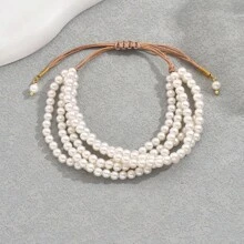 1pc Handmade Exquisite Faux Pearl Bracelet - Pearl Bracelet - View 7