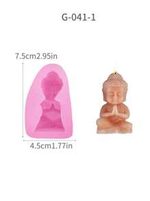1pc Buddha Meditation Mold, Home Decor DIY Fragrance Stone, Plaster Buddha Statue, Candle Silicone Mold