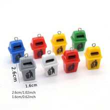10pcs/Set Random Mixed Resin 3D Trash Can Pendant DIY Cute & Fun Earrings, Keychains, Hair Accessories, Jewelry Findings - Pendant Trash Can - View 2