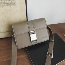 1pc Black/Brown/Green/Grey Zipper Decor PU Material Waterproof Anti-Wear Casual Fashion Men's Shoulder/Messenger Bag, Large Capacity Crossbody Bag Sling Bag Mini Bag