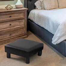 Modern Small Ottoman - 15'' Upholstered Footstool And Compact Foot Rest For Elevated Comfort