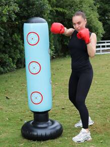 1 pieza Bolsa de boxeo inflable de fitness con soporte engrosado y catártico tridimensional