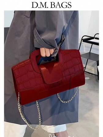 قطعة واحدة حقيبة نسائية للكتف وحقيبة للحفلات وحقيبة كلاتش من جلد التمساح الصناعي، مناسبة للعشاء والحفلات والراحة والتسوق