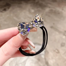 1 Stück/3 Stücke elegante einfarbige Strass Schmetterling Haargummis - modische dehnbare Haargummihalter, geeignet für Frauen und Mädchen Haargummis, Haargummis, Haargummis, Haargummis, Haargummis, Haargummis