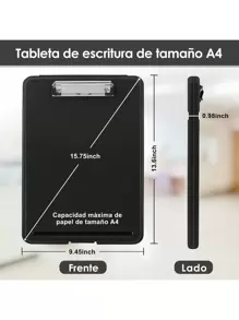 A4 File Organizer Box, A4 Paper Collection And Organization, A4 Notepad Folder, Cardboard Paper, Drawing Board, A4 File Board - 2 Pieces Black - View 3