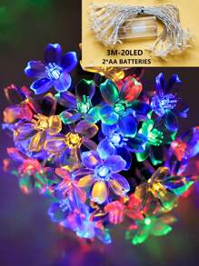 1条1.5/3/6米室内樱花串灯，卧室花卉仙女灯，电池供电串灯，适用于家居、卧室、花园、婚礼派对装饰、情人节装饰灯 - 櫻花 - 查看 14