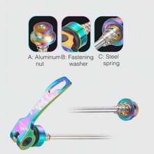 1pc Mountain Bike & Road Bike Disc Brake Quick Release Axle Skewer, Aluminum Alloy Fixed Axle Pull Rod