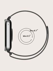 1 pieza Banda de reloj de bucle de Milán de acero inoxidable hueco, con cierre magnético, compatible con Xiaomi Mi Smart Band 8 Pro/9 Pro - Mi Smart Band 8 / 9 Pro - Ver 4