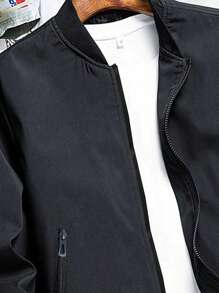 Giacche casual da uomo con collo a lupetto - colore unito morbido, chiusura con zip, maniche lunghe, stile business, adatto per attività all'aperto, versatile e traspirante