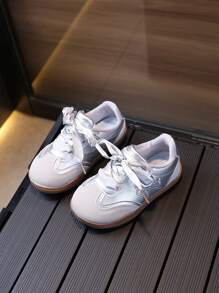 Children's Casual Shoes, 2025 New Arrival Fashion Kids Running Shoes Sneakers, Simple Design Soft & Non-Slip Sole, (Friendly Reminder: Please Order Based On Actual Inner Length) - Silver - View 3