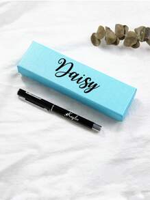 1PC Pen World Cover Gift Box Set Of Black Book Box Stationery Gift Gift Box Personalized Text Pattern Customization