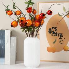 1pc Striped Plastic Vase Simple Decoration For Flower Arrangement,Home Decor,Flower Vase,Centerpiece,Table Decor